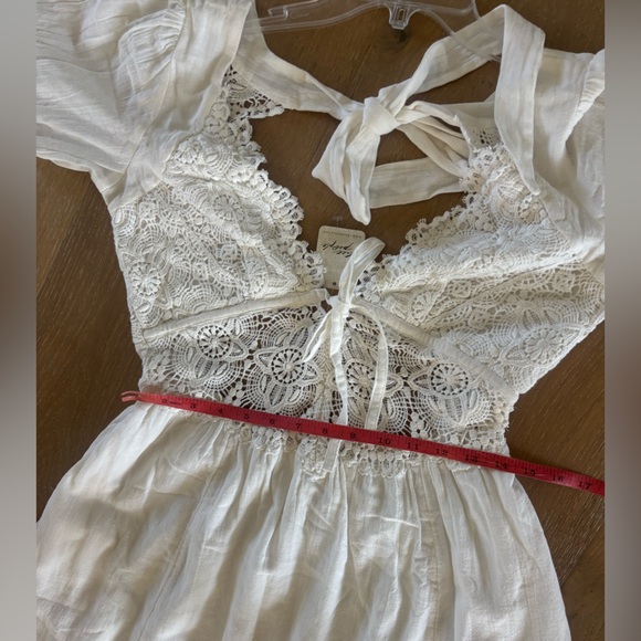 Free People All You Need Is Lace Midi Dress White Ivory Maxi Sundress Boho NWT - Picture 12 of 12